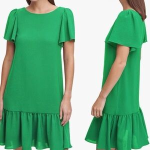 NWT DKNY Bright Green Mini Dress